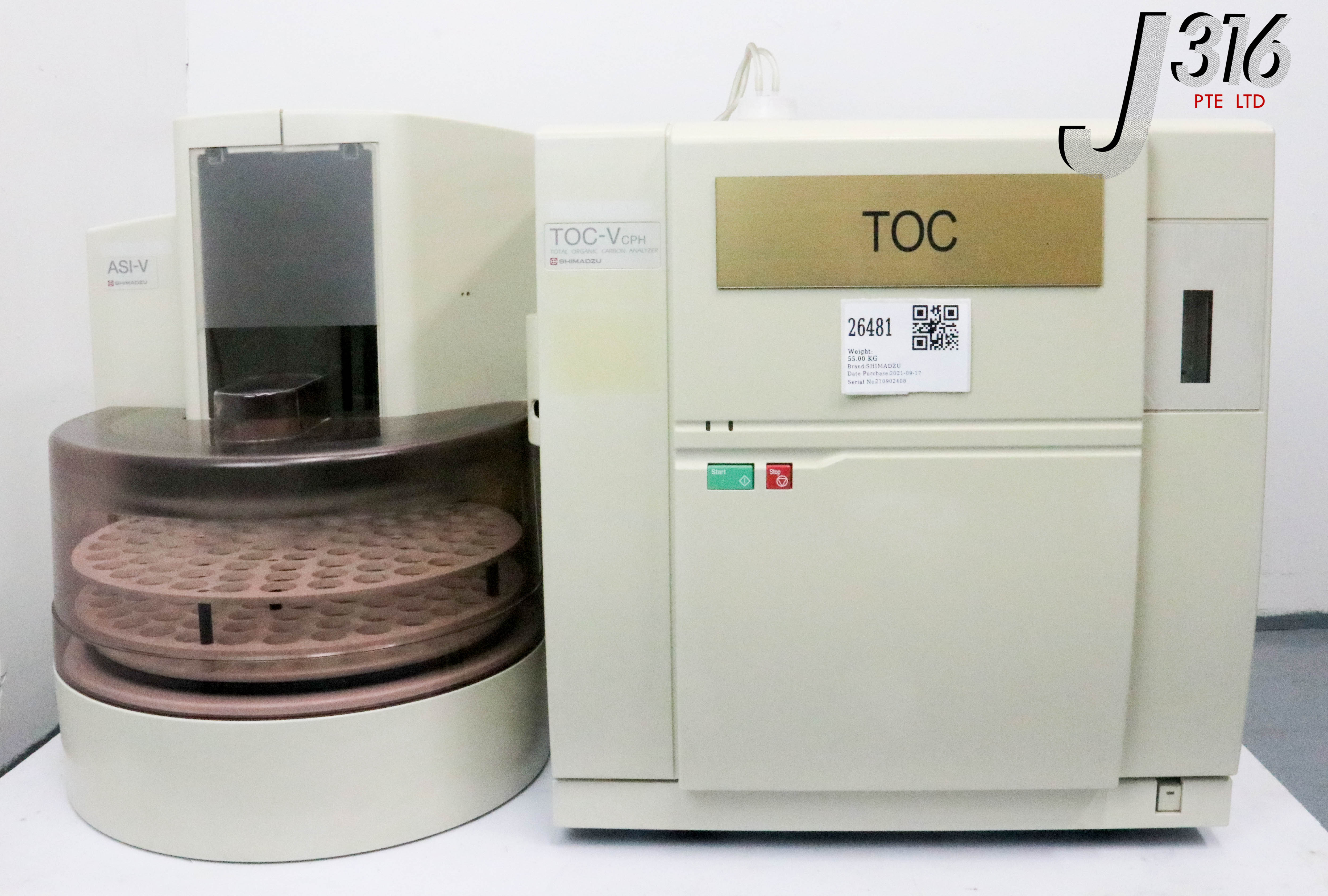 26481 SHIMADZU TOTAL ORGANIC CARBON ANALYZER W/ ASI-V AUTOSAMPLER ...